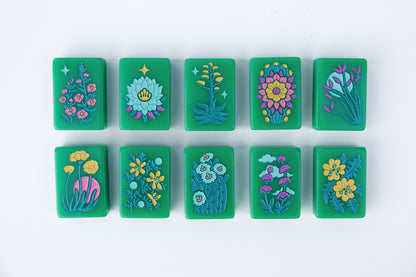 Desert Bloom American Mahjong Tiles by Mod Mahj - DESERT JADE