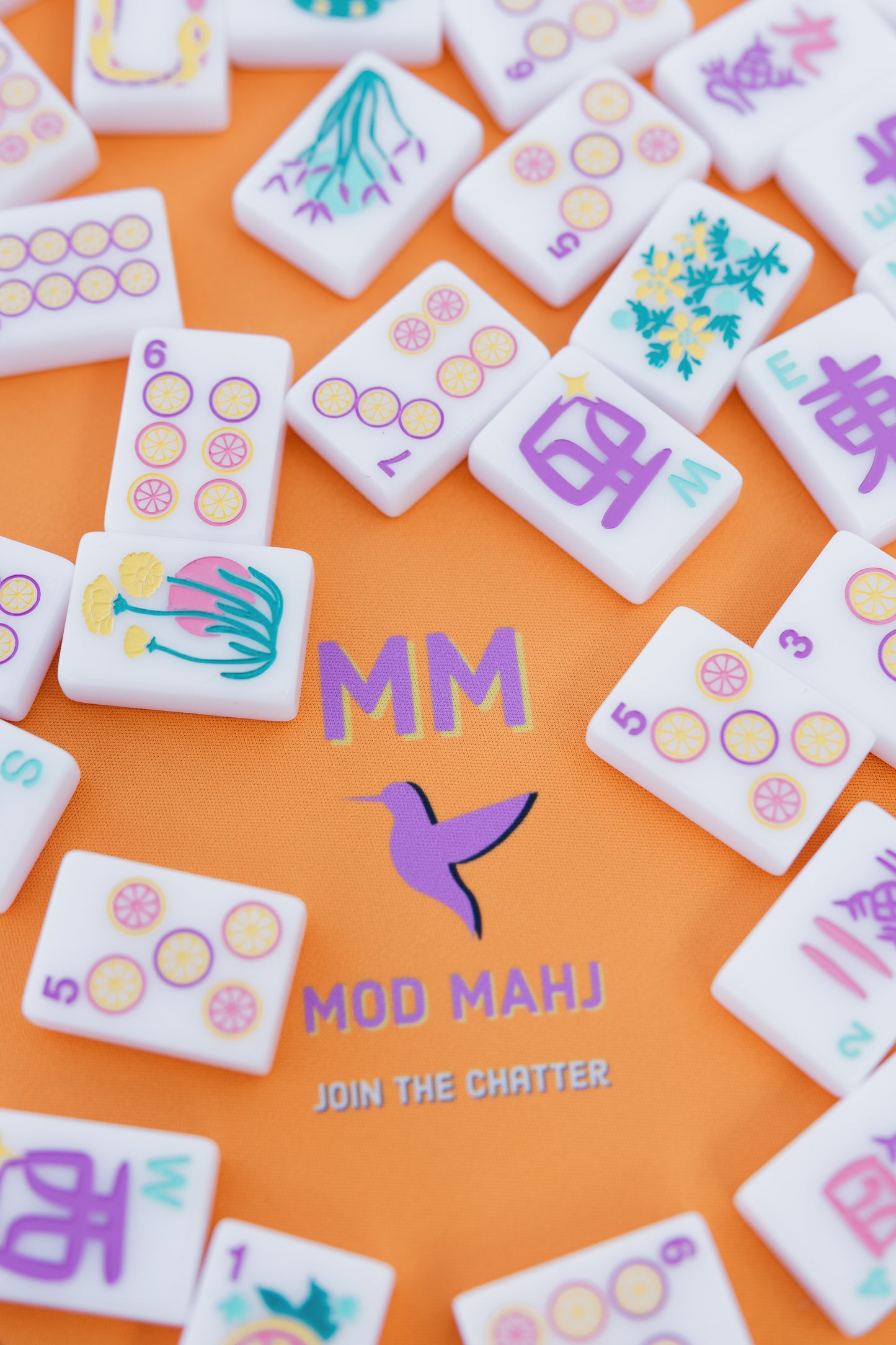 Desert Bloom American Mahjong Tiles by Mod Mahj - CLASSIC WHITE