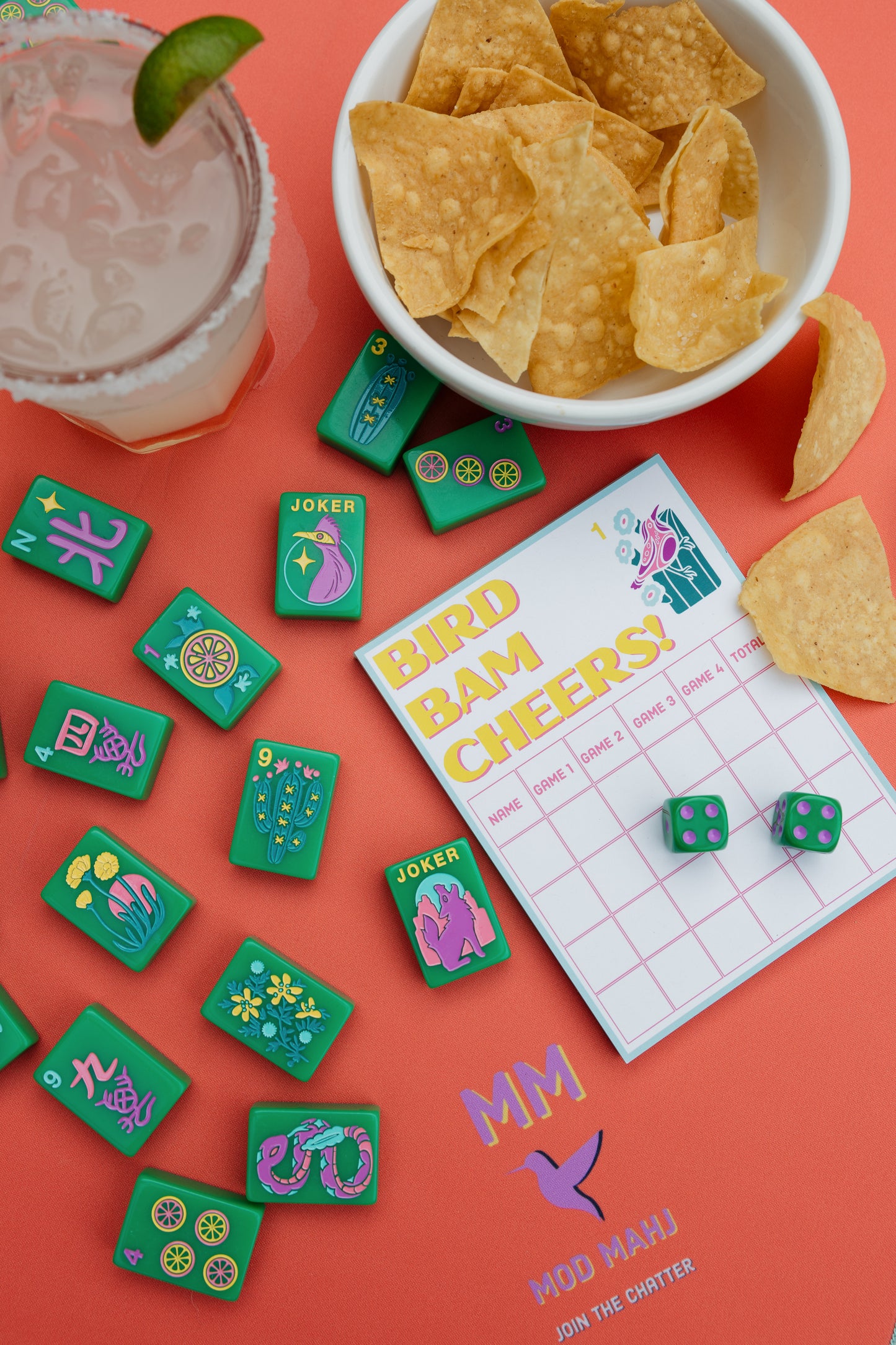 Desert Bloom American Mahjong Tiles by Mod Mahj - DESERT JADE