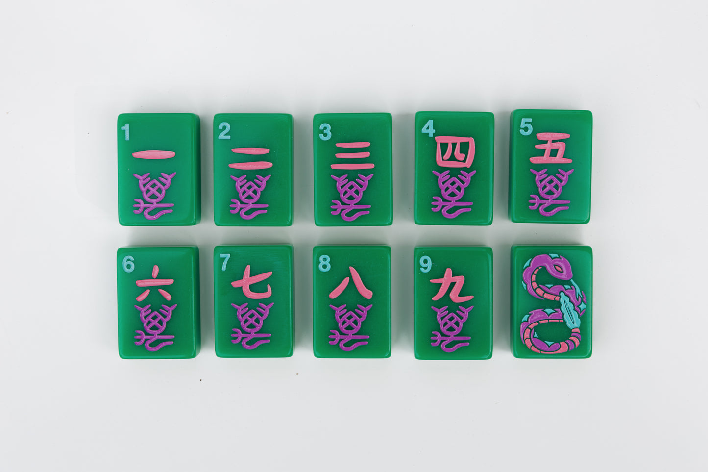 Desert Bloom American Mahjong Tiles by Mod Mahj - DESERT JADE